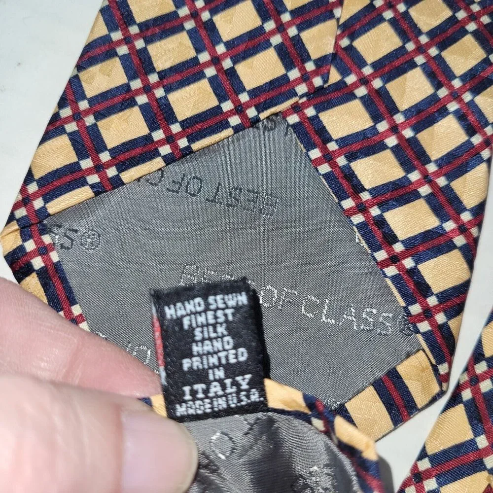Robert Talbott Best of Class Necktie Mens Handmade in‎ USA Italian Silk Argyle